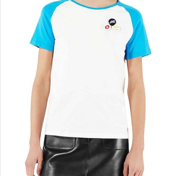 NWT NEW Maje Organic Cotton Retro Tee - Picture 2 of 13